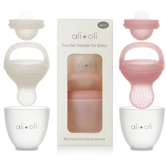 Silicone Food & Fruit Feeder - Snow/Blush