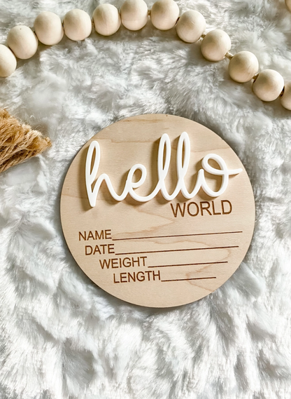 Hello World Birth Disks