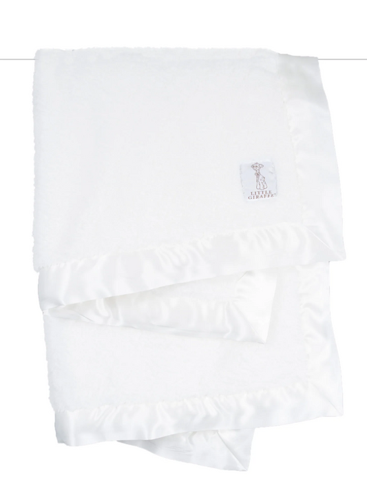 white chenille baby blanket