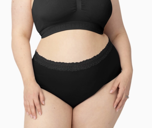 High-Waisted Postpartum Recovery Pantie - Black