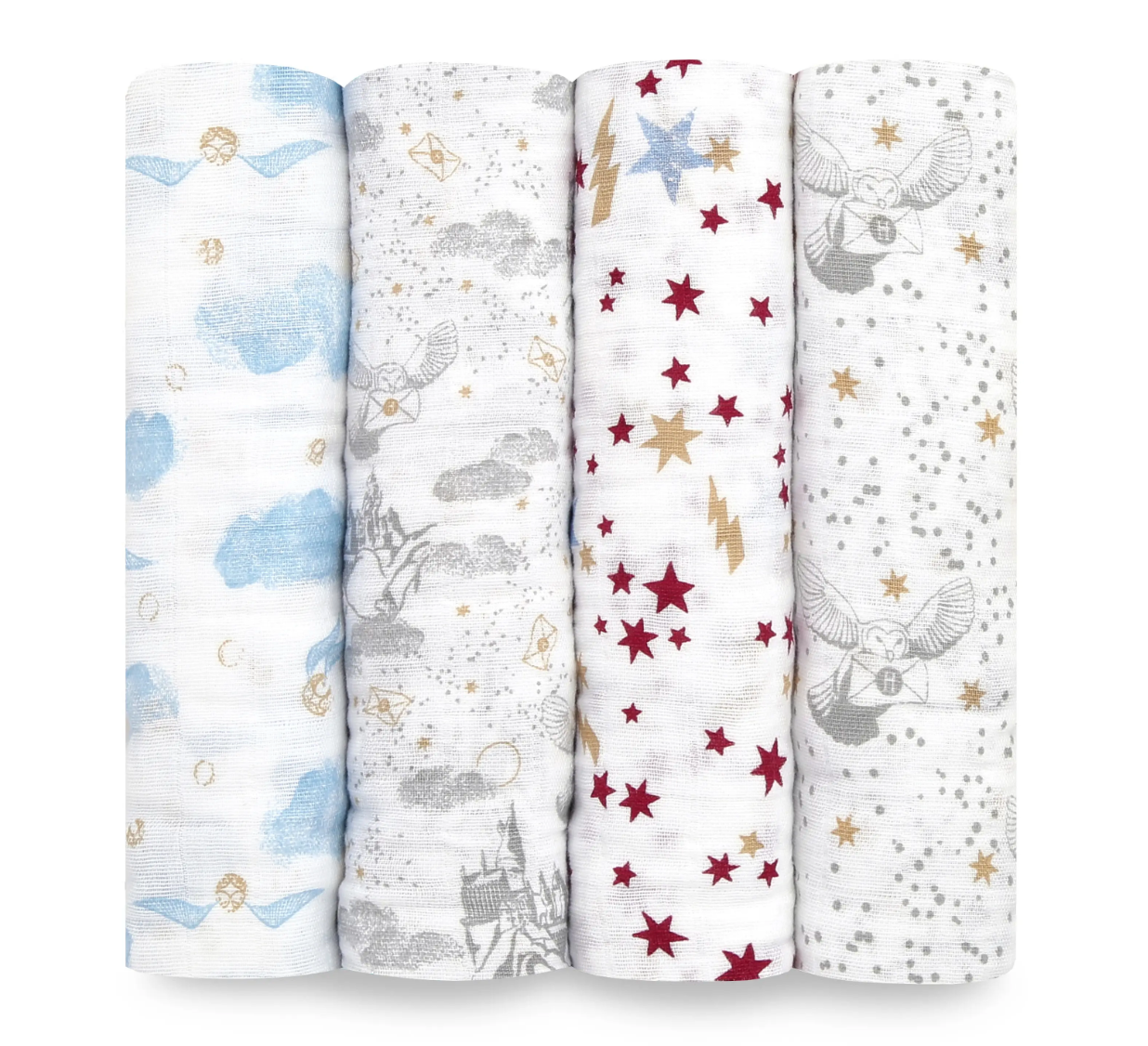 Harry Potter Iconic Muslin Swaddles 4-Pack