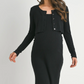 Ribbed Crop Cardigan And Dress Maternity Set