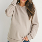 Taupe Waffle Knit Crewneck