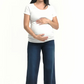 Maternity 32" Better Butter Wide Leg Jean In Yanique