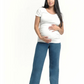 Maternity 34" Baggy Straight Leg Jean W/ Bellyband In Iman