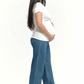 Maternity 34" Baggy Straight Leg Jean W/ Bellyband In Iman