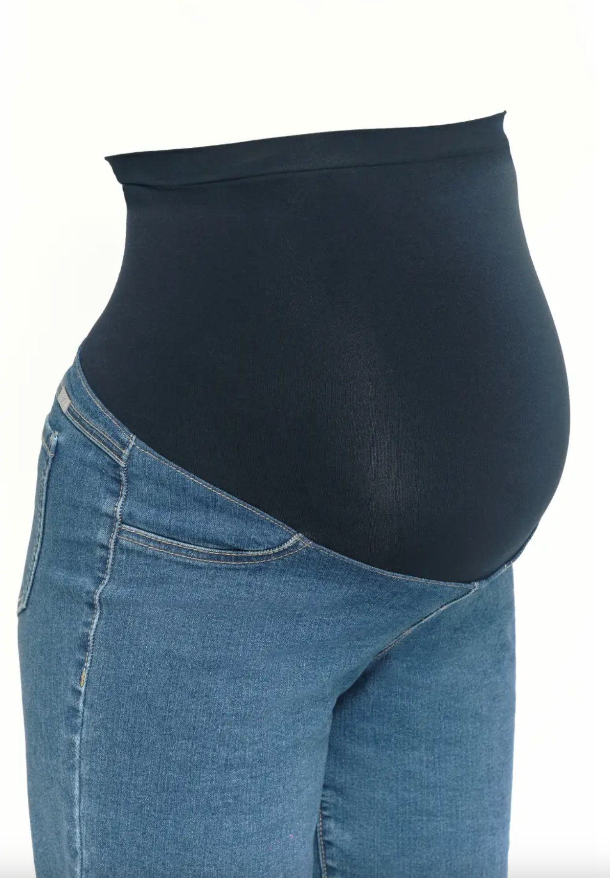 Maternity 34" Baggy Straight Leg Jean W/ Bellyband In Iman