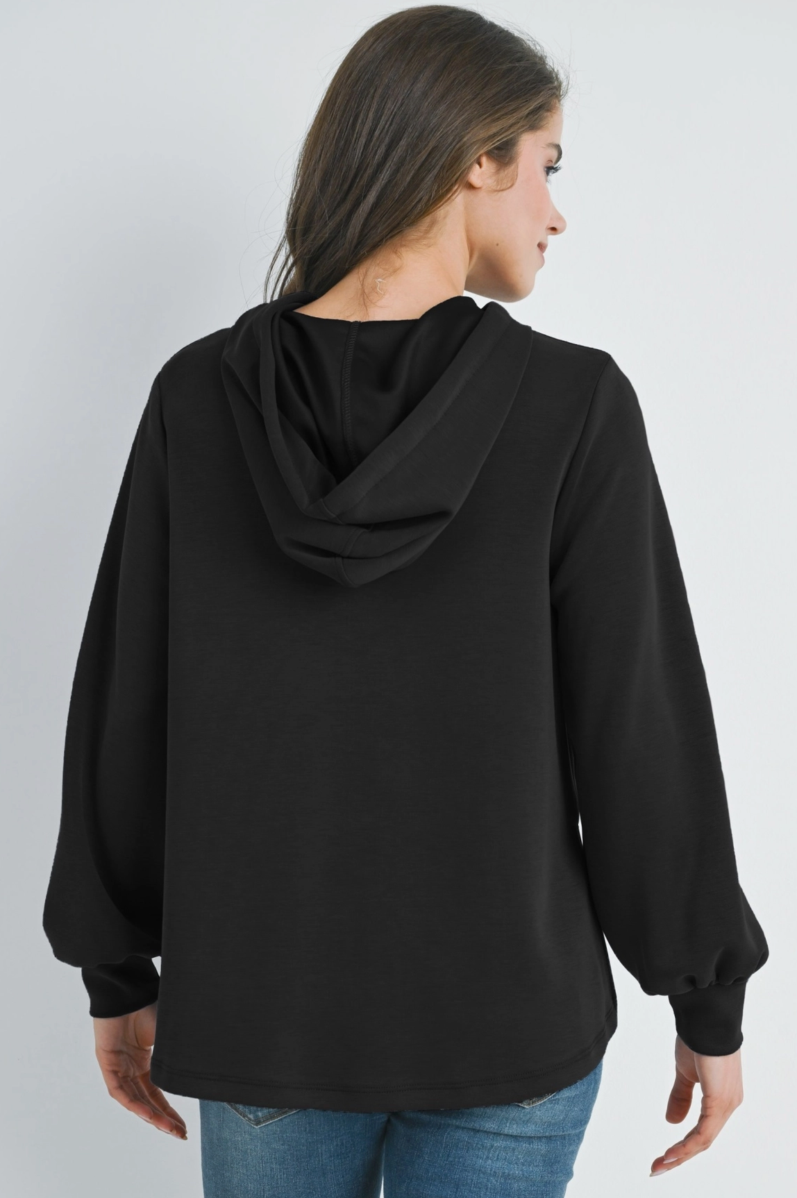 Black Classic Maternity Hoodie