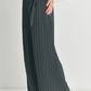 Dark Grey Pleated Wide Leg Maternity Pants