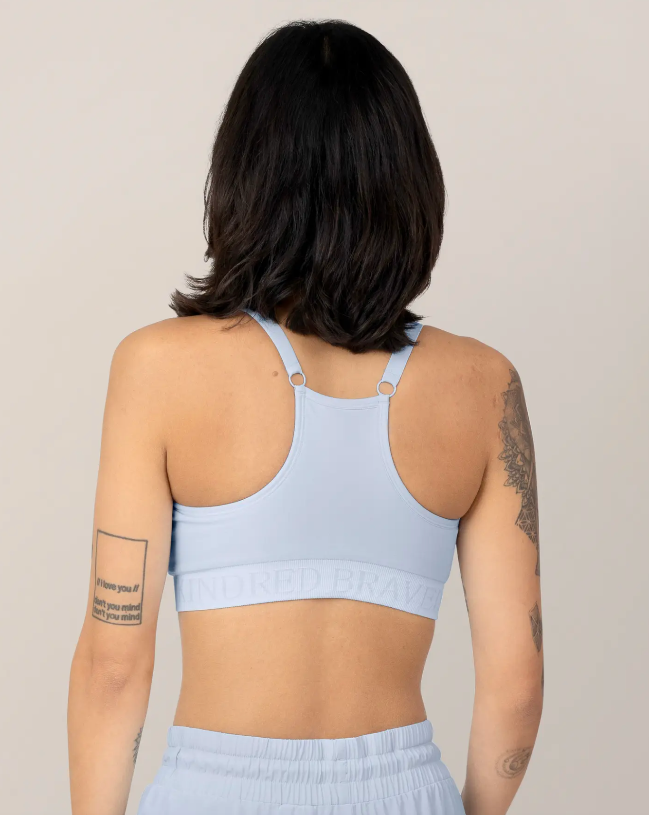 French Blue Hands-Free Pumping & Nursing Sports Bra