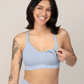 French Blue Hands-Free Pumping & Nursing Sports Bra