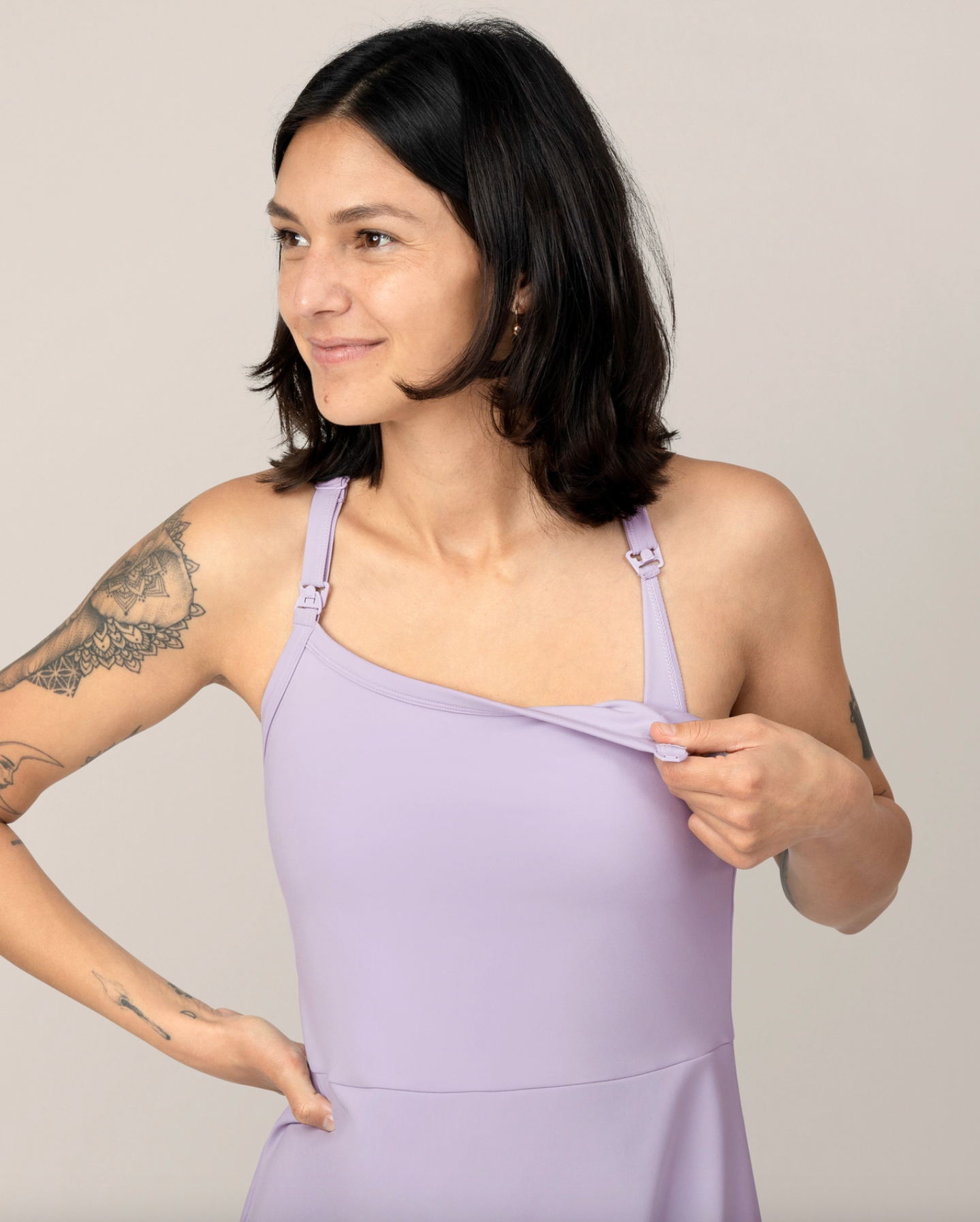 Lavender Mist Stevie Active Racerback Nursing Dress