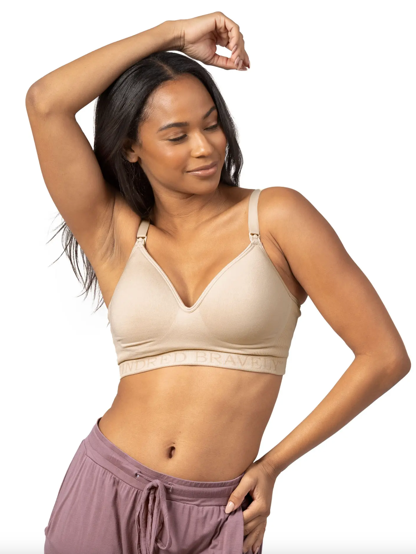 Beige Sublime Contour Hands-Free Pumping And Nursing Bra