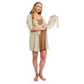 Mocha Stripe Carolyn Gown 4-Piece Set