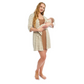 Mocha Stripe Carolyn Gown 4-Piece Set