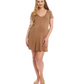 Mocha Stripe Carolyn Gown 4-Piece Set