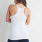 White V-Neck Racerback Tank