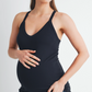Black V-Neck Racerback Tank