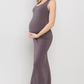 Summer Plum Scoop Neck Maxi Dress