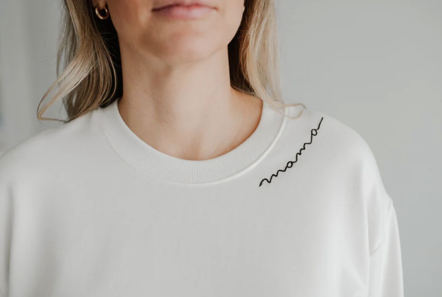 Marshmallow Mama Script Crewneck