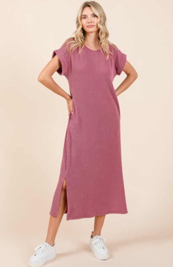 Magenta Scrunch Dress