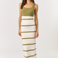 Olive Stripe Knit Tank Dress