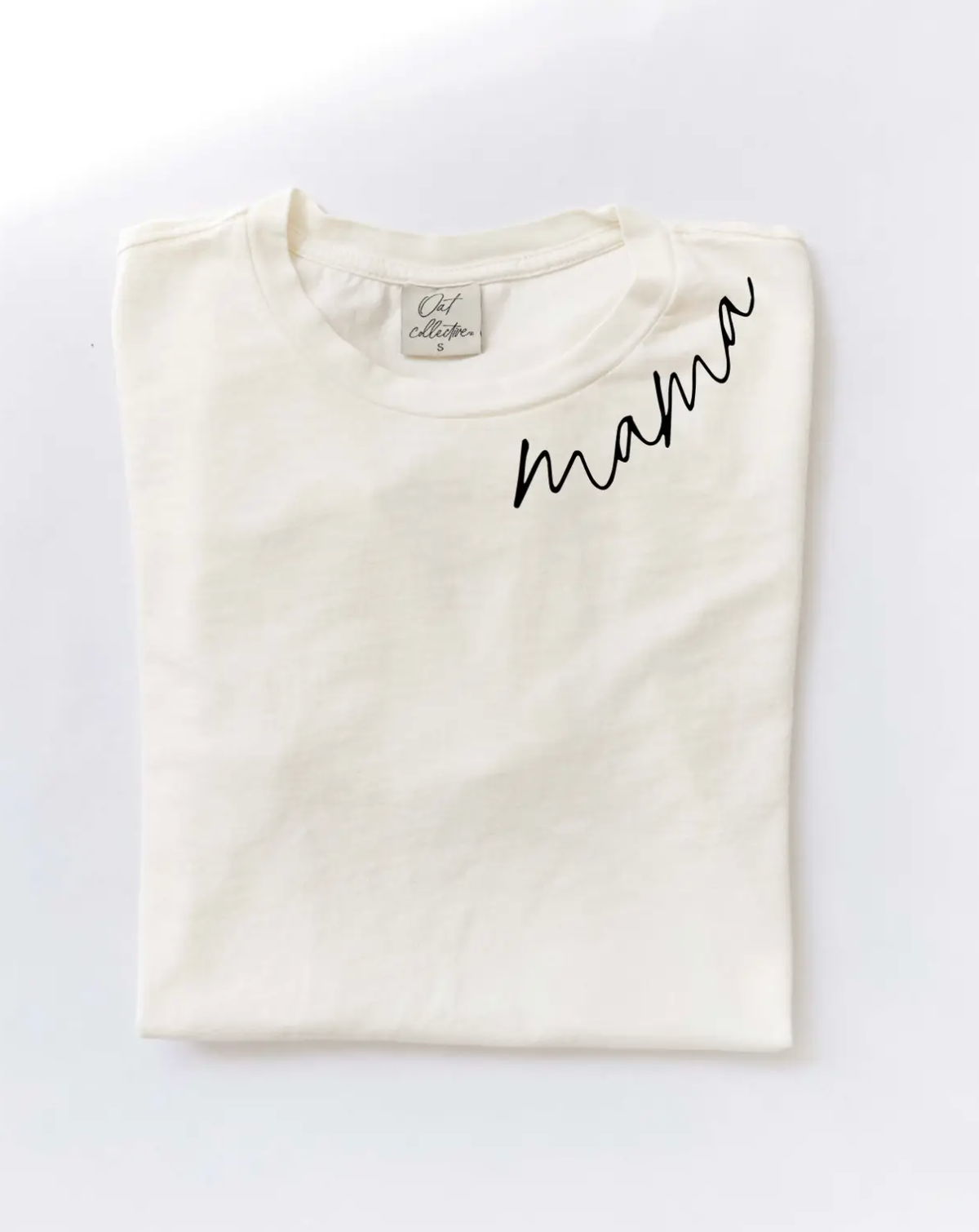Cream Cursive MAMA Tee