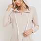Mocha Maternity & Nursing Half Zip Hoodie