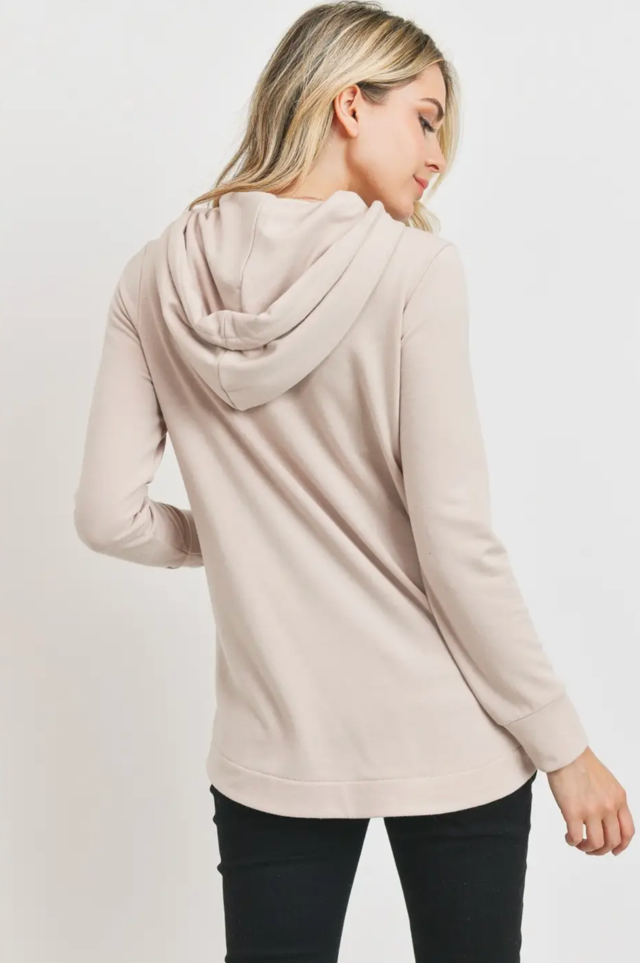 Mocha Maternity & Nursing Half Zip Hoodie