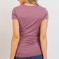 Mauve Round Neck Ruched Maternity Top