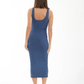Luxe Contour Deep Blue Dress