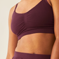 Sublime Bamboo Hands-Free Pumping Lounge & Sleep Bra - Deep Burgundy