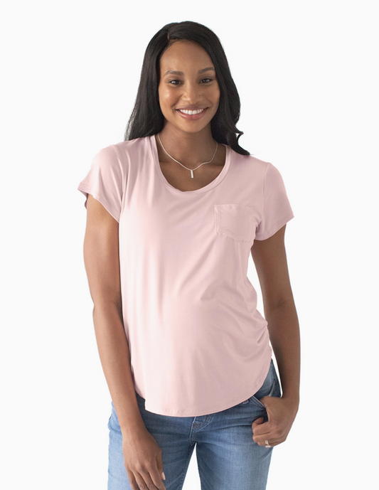 Dusty Pink Everyday Nursing & Maternity Pocket Tee