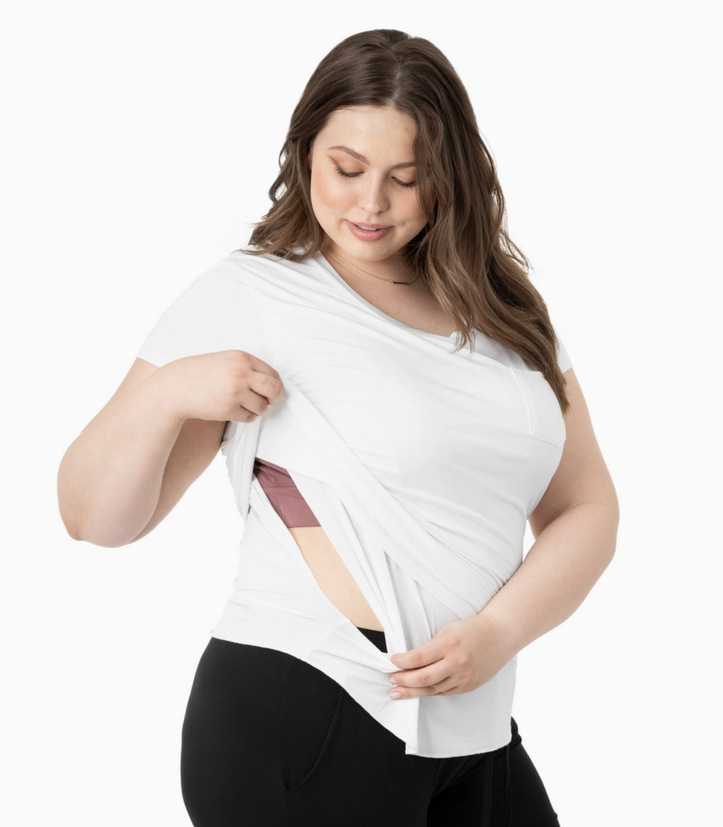 Dusty Pink Everyday Nursing & Maternity Pocket Tee