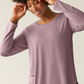 Bamboo Nursing & Maternity Long Sleeve Top - Dusty Mauve