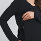 Black Scoop Neck Maternity & Nursing Top