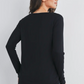 Black Scoop Neck Maternity & Nursing Top