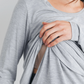 Heather Grey Scoop Neck Maternity & Nursing Top