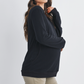 Black Cozy Double Layer Maternity & Nursing Top