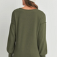 Olive Rib Knit Maternity Top