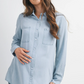 Button Down Light Chambray Maternity Top