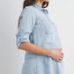 Button Down Light Chambray Maternity Top
