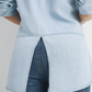 Button Down Light Chambray Maternity Top