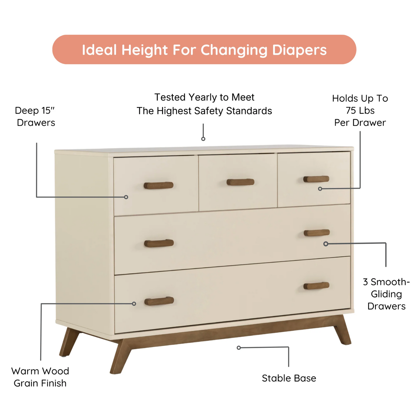 Soho 5-Drawer Dresser