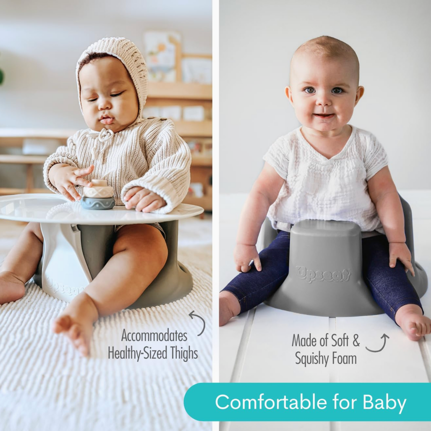 Upseat Baby Floor and Booster Seat with Tray