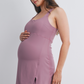 Mauve Racerback Active Maternity Mini Dress
