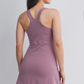 Mauve Racerback Active Maternity Mini Dress