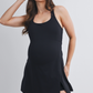 Black Racerback Active Maternity Mini Dress