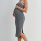Ribbed Double Strap Tank Dress