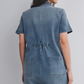 Denim Button Maternity Romper